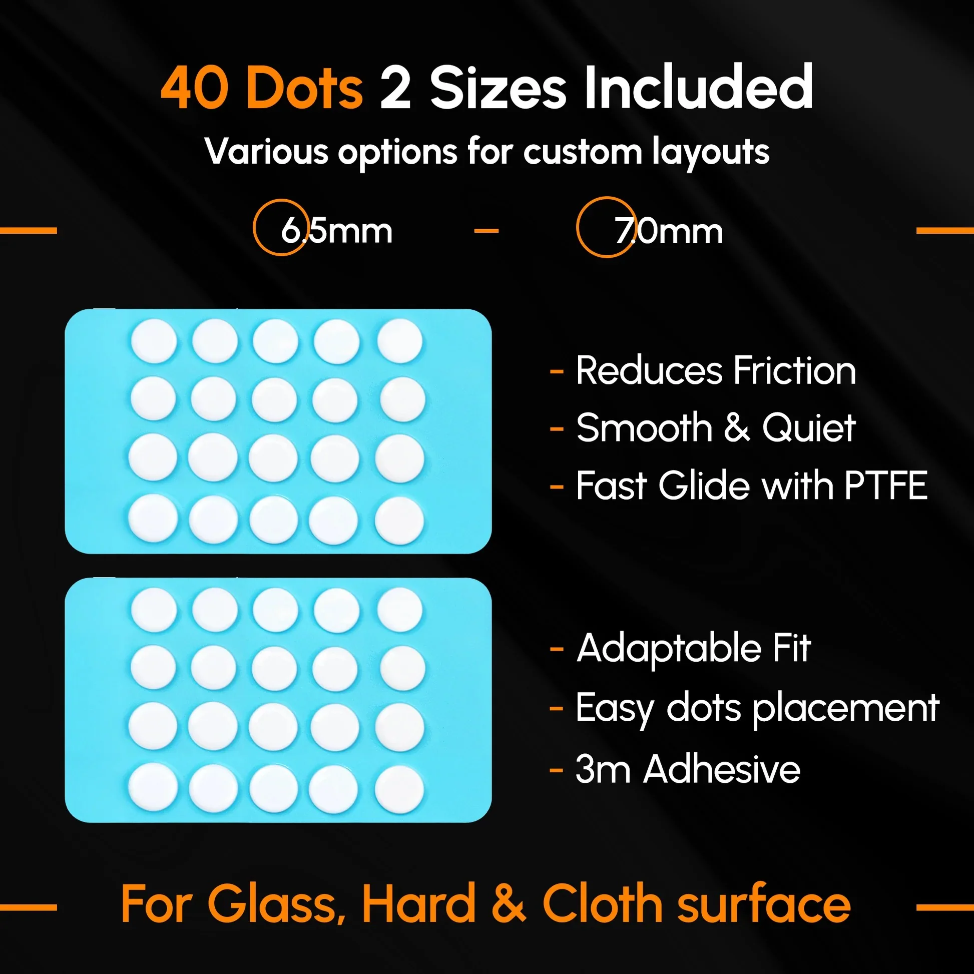 ESPTiger ICE V2 Mouse Skates - Universal DIY Dots - Image 3