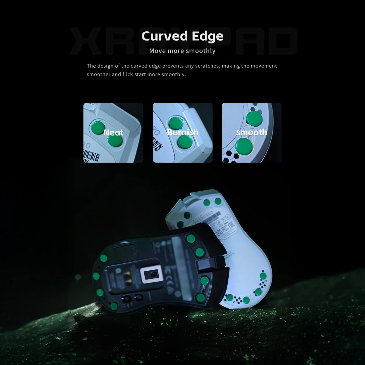 X-Raypad Jade Air Mouse Skates - Universal Dots - Image 3