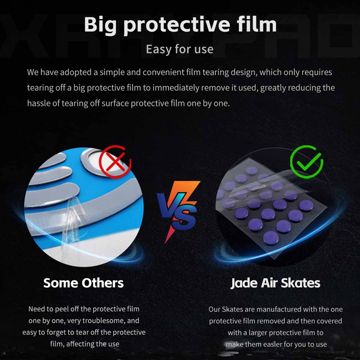 X-Raypad Jade Air Mouse Skates - Universal Dots - Image 4